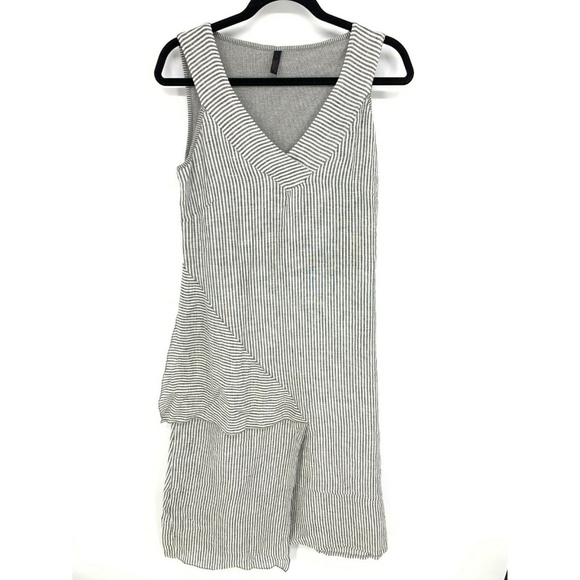 Inizio Dresses & Skirts - Inizio Lagenlook Striped Linen Sleeveless Dress
